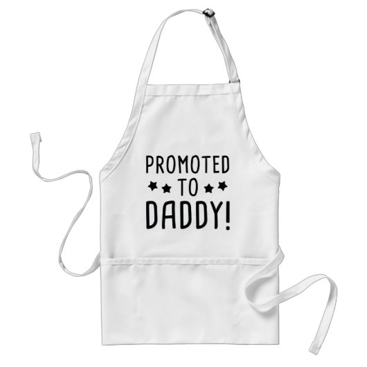 Benoemd tot papa! standaard schort (Voorkant)