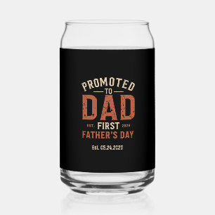 Benoemd tot Papa vanaf 2026 Eerste Vaderdag Vintag Blikvorm Glas