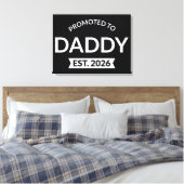 Benoemd tot papa vanaf 2026 II Canvas Afdruk (Insitu (Slaapkamer))