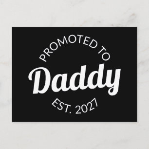 Benoemd tot papa vanaf 2027 Nieuwe papa baby showe Briefkaart