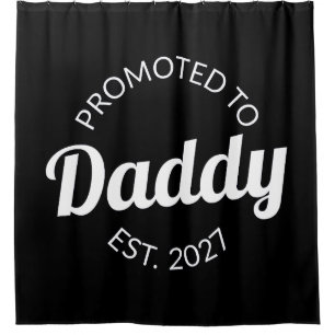 Benoemd tot papa vanaf 2027 Nieuwe papa baby showe Douchegordijn
