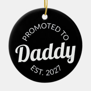 Benoemd tot papa vanaf 2027 Nieuwe papa baby showe Keramisch Ornament