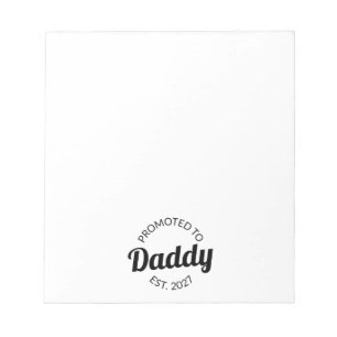 Benoemd tot papa vanaf 2027 Nieuwe papa baby showe Notitieblok