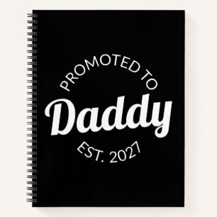 Benoemd tot papa vanaf 2027 Nieuwe papa baby showe Notitieboek