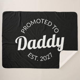 Benoemd tot papa vanaf 2027 Nieuwe papa baby showe Sherpa Deken