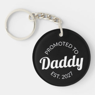 Benoemd tot papa vanaf 2027 Nieuwe papa baby showe Sleutelhanger