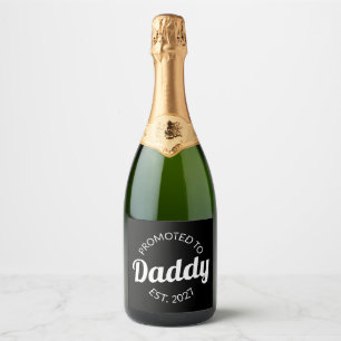 Benoemd tot papa vanaf 2027 Nieuwe papa baby showe Sparkling Wijnetiket