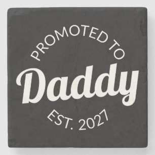 Benoemd tot papa vanaf 2027 Nieuwe papa baby showe Stenen Onderzetter