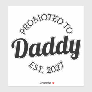 Benoemd tot papa vanaf 2027 Nieuwe papa baby showe Sticker