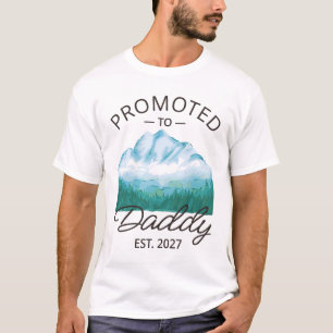 Benoemd tot papa Verwacht 2027 Nieuwe papa-aankond T-shirt