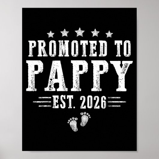 Benoemd tot Pappy Geschat 2026 Vaderdag Voor de Ee Poster (Voorkant)