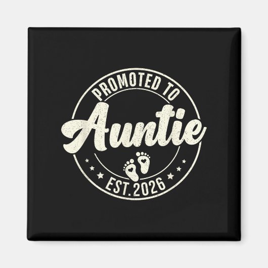 Benoemd tot tante 2026 Zwangerschapsaankondiging B Magneet (Voorkant)