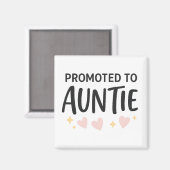 Benoemd tot tante Cute Aankondiging Magneet (Voorkant / Achterkant)