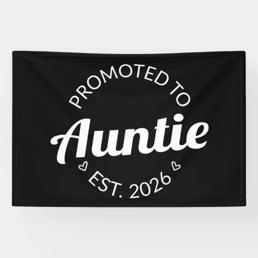 Benoemd tot Tante Est. 2026 I Spandoek (Horizontaal)