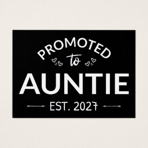 Benoemd tot Tante Est 2027 Nieuwe Tante II Visitekaartje