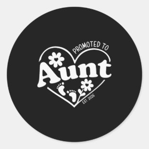 Benoemd tot tante Geschat 2026 Nieuwe tante zwange Ronde Sticker