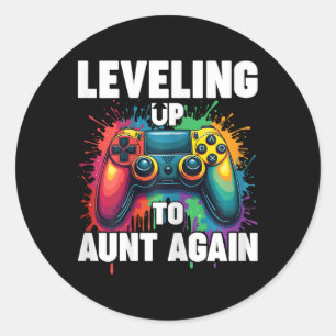 Benoemd tot tante Geslacht onthulling Niveau omhoo Ronde Sticker