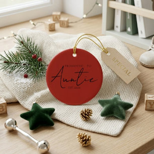 Benoemd tot tante Vakantie Aandenken Script Keramisch Ornament