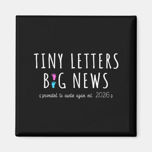 Benoemd tot tante weer 2026-2e baby aankondiging magneet (Voorkant)