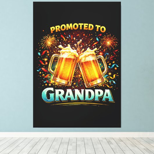Benoemd tot toekomstige opa canvas afdruk (Insitu (Houten vloer))