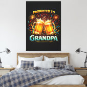 Benoemd tot toekomstige opa canvas afdruk (Insitu (Slaapkamer))