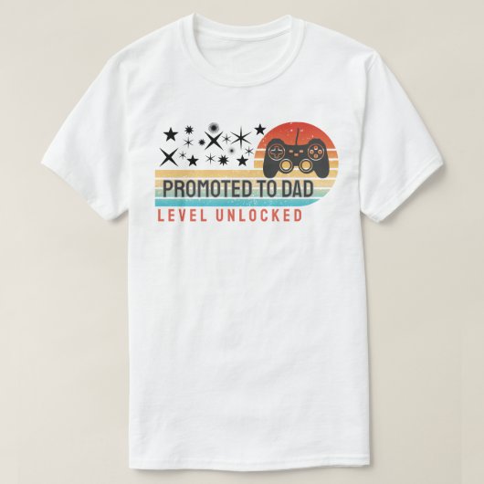 Benoemd tot Vader – Level Ontgrendeld T-shirt (Design voorkant)