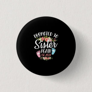 Benoemd tot Zus Weer Gevestigd 2022 Bloem Ronde Button 3,2 Cm