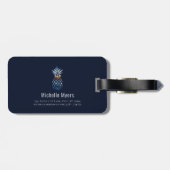 Benoemd Tropical Pineapple met bewerkbare achtergr Bagagelabel (Achterkant horizontaal)
