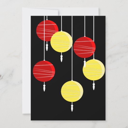 Benoemde Chinese lampions Kaart (Achterkant)