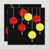 Benoemde Chinese lampions Kaart (Voorkant / Achterkant)