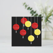 Benoemde Chinese lampions Kaart (Staand voorkant)