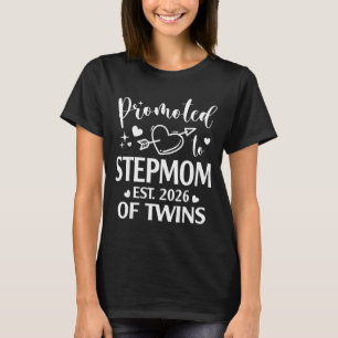 Benoemde Stiefmoeder Tweeling Est 2026 Grafische K T-shirt