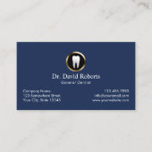Benoeming als tandarts Elegant Navy Blue Dentist Afsprakenkaartje (Voorkant)