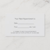 Benoeming als tandarts Modern Blue Dentist Afsprakenkaartje (Achterkant)