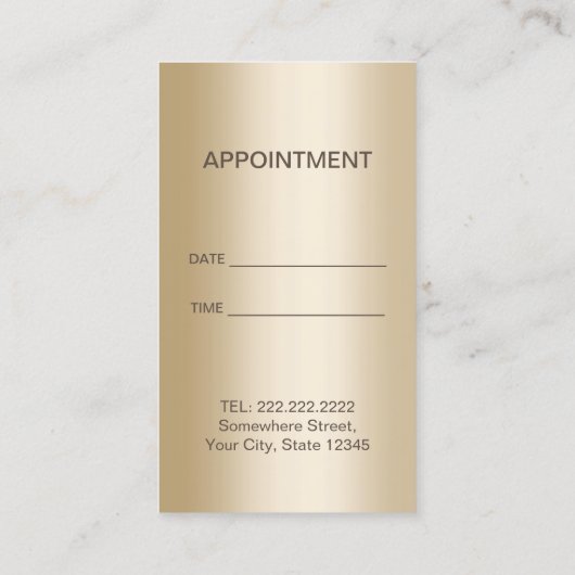 Benoeming als tandarts Moderne gouden grensgangste Afsprakenkaartje (Achterkant)