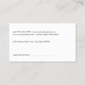 Benoeming Barber Pole Afsprakenkaartje (Achterkant)