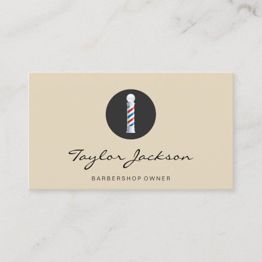 Benoeming Barber Pole Afsprakenkaartje (Voorkant)