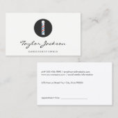 Benoeming Barber Pole Afsprakenkaartje (Voorkant / Achterkant)