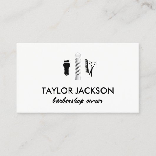 Benoeming Barber Pole Afsprakenkaartje (Voorkant)