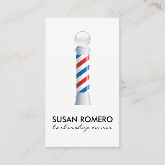 Benoeming Barber Pole Afsprakenkaartje (Voorkant)