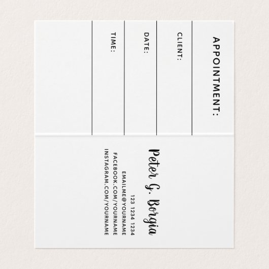 Benoeming bedrijf Identiteitskaart Logo Merknaam B Visitekaartje (Binnenkant ongevouwen)