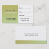 Benoeming | Donkere khaki Minimale speldenpatroon Afsprakenkaartje (Voorkant / Achterkant)