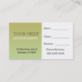 Benoeming | Donkere khaki Minimale speldenpatroon Afsprakenkaartje