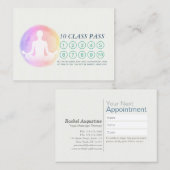 Benoeming door Yoga Meditation Instructor Class Pa Klantenkaartje (Voorkant / Achterkant)