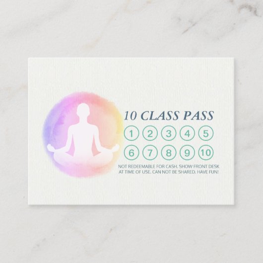 Benoeming door Yoga Meditation Instructor Class Pa Klantenkaartje (Voorkant)