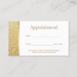 Benoeming Elegant Gold Glitter Modern Afsprakenkaartje