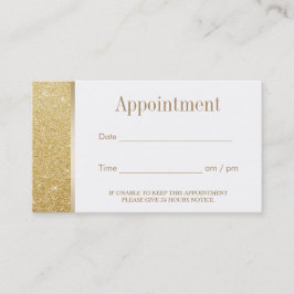 Benoeming Elegant Gold Glitter Modern Afsprakenkaartje