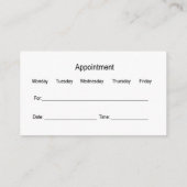 Benoeming en Visitekaartje van de gezinsarts (Achterkant)