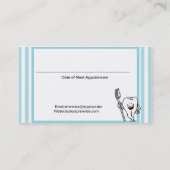 Benoeming en Visitekaartje van de tandarts Afsprakenkaartje (Achterkant)
