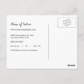 Benoeming Faux Gold Scissors Pink Floral Salon Briefkaart (Achterkant)